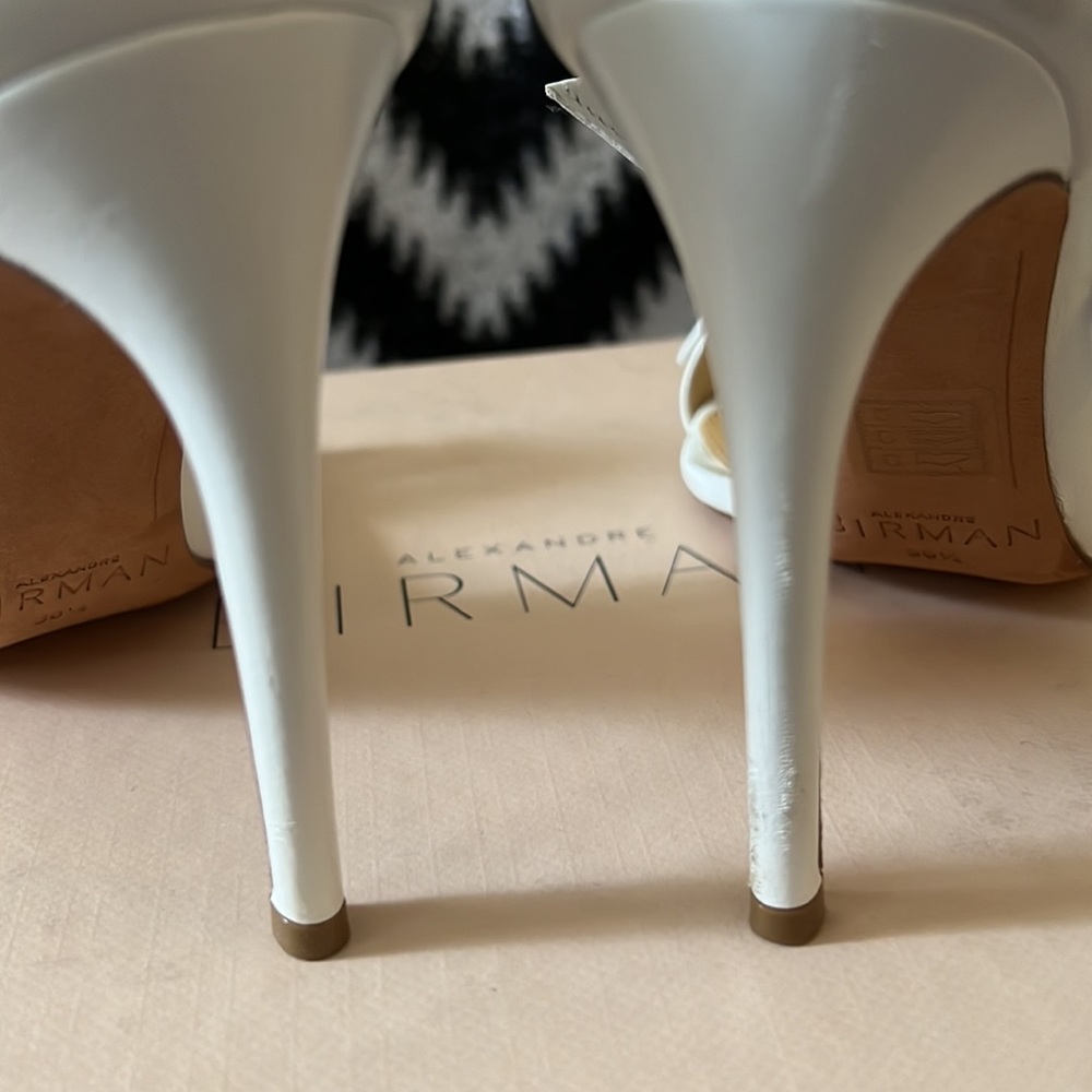Alexandre Birman Clarita Sandal 100mm 4” white 36.5 36 1/2 - Picture 3 of 7